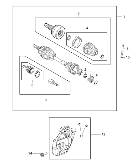 2019 Jeep Renegade Shaft, Axle Diagram 6 - Thumbnail