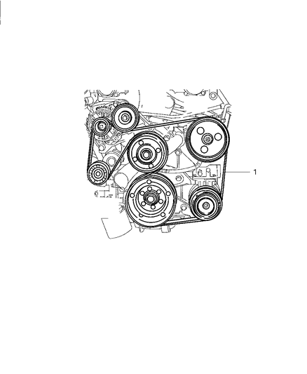 2017 Dodge Viper Belts, Serpentine & V-Belts Diagram