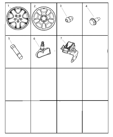 2006 Jeep Liberty Screw Hexagon Flange Head M4.8X1.59X11.00 Diagram for 6506476AA