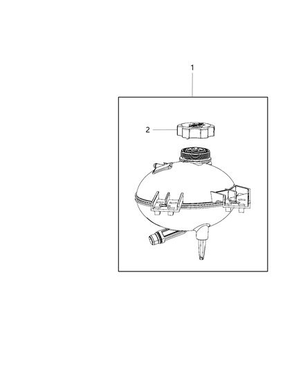 2020 Jeep Renegade Coolant Recovery Bottle Diagram 2 - Thumbnail