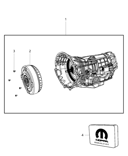 2008 Jeep Commander Transmission / Transaxle Assembly Diagram 1 - Thumbnail