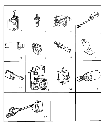 1999 Dodge Viper Coolant Temperature Sensor Diagram for 4848110