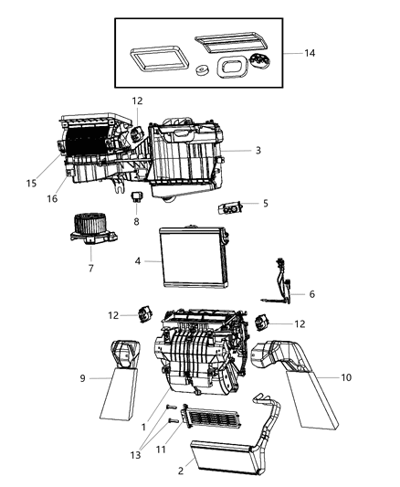 2011 Jeep Wrangler Case Assembly Diagram for 68089117AA