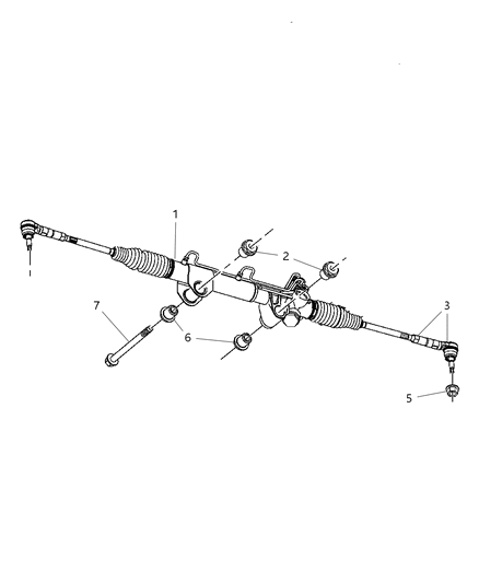2007 Dodge Ram 1500 Tie Rod Package Outer End Diagram for 5175790AB