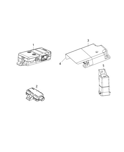 2020 Ram ProMaster 2500 Module Vehicle Systems Interface Diagram for 68367086AE