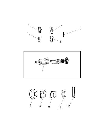 2008 Dodge Viper Lock Switch Diagram for 4685841AB