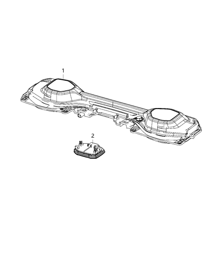 2020 Jeep Gladiator Lamps, Interior Diagram 1 - Thumbnail