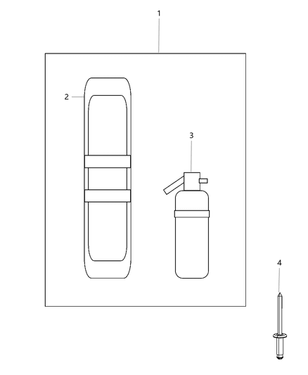2020 Ram 3500 Pickup Emergency Roadside Tools Diagram
