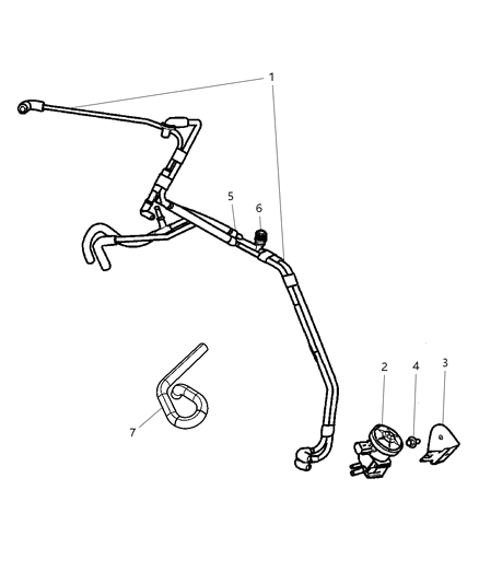 2006 Chrysler PT Cruiser Emission Control Vacuum Harness Diagram 2 - Thumbnail