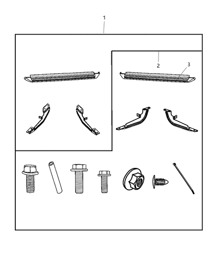 2009 Chrysler Town & Country Step Pad Side Step Diagram for 68054797AA