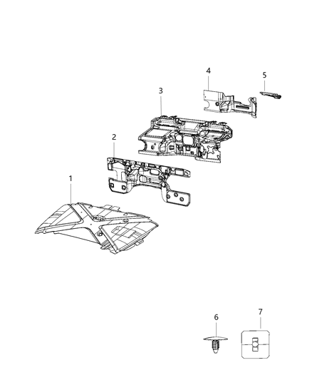 2018 Jeep Wrangler Silencer Dash Panel Diagram for 5057713AE