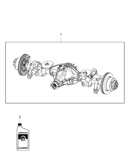 2016 Ram 3500 Cab Chassis(<10K lb.) Rear Axle Assembly Diagram
