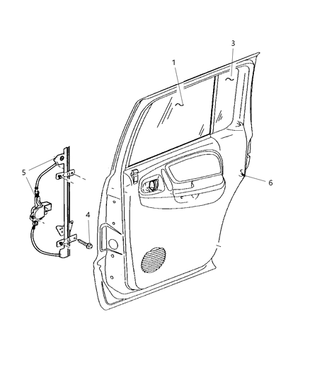 2003 Dodge Durango Run Channel Diagram for 55256910AC