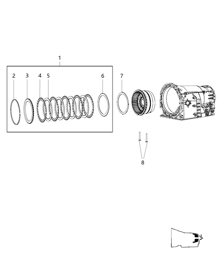 2010 Chrysler 300 B2 Clutch Assembly Diagram 1 - Thumbnail