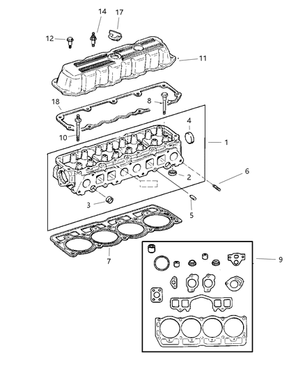 1998 Jeep Wrangler Cylinder Head Diagram 1 - Thumbnail