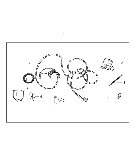 2008 Jeep Commander Wiring Package - Trailer Tow Diagram 2 - Thumbnail