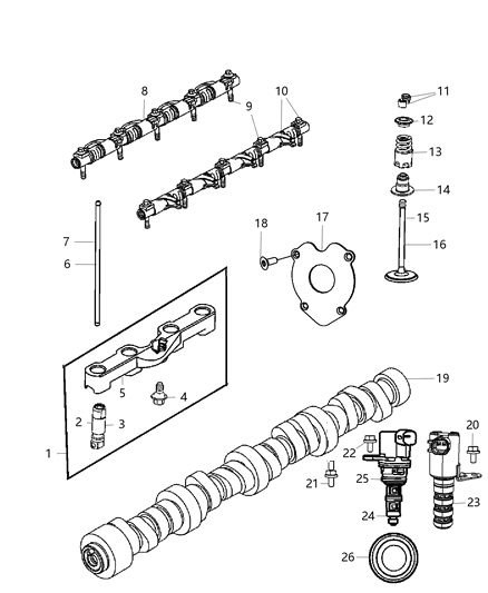 2014 Ram 4500 Valve Engine Intake Diagram for 5045487AB