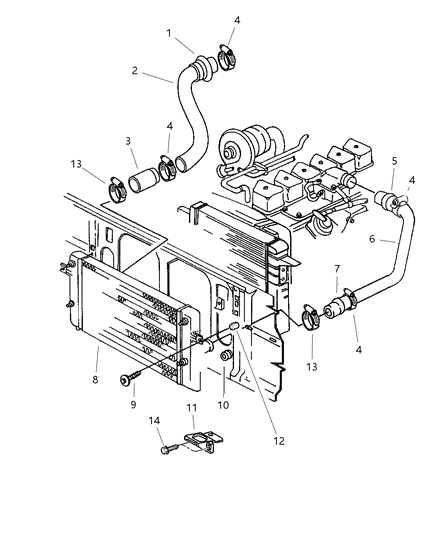 1998 Dodge Ram 3500 Regular Cab Charge Air Cooler System Diagram 1 - Thumbnail