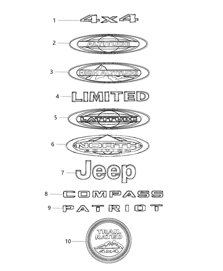 2017 Jeep Patriot Nameplate Patriot Front Door Diagram for 68298714AA