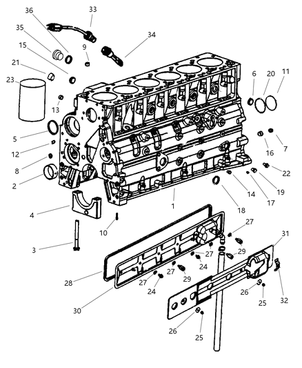 2002 Dodge Ram 3500 Regular Cab Cylinder Block Diagram 2 - Thumbnail