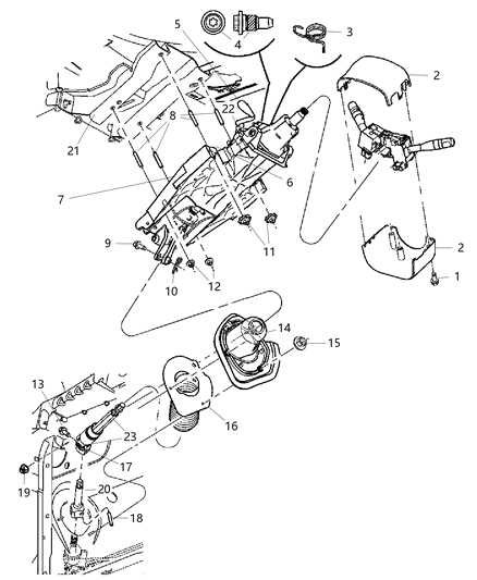2007 Chrysler Pacifica Steering Column Diagram for 4680654AD