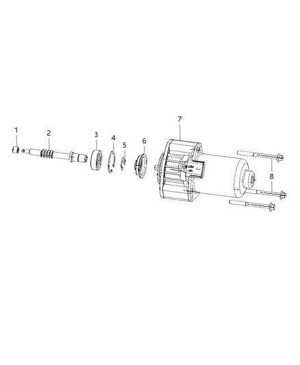 2009 Dodge Durango Shift Control Switch , Gear Motor , And Actuator Diagram 1 - Thumbnail