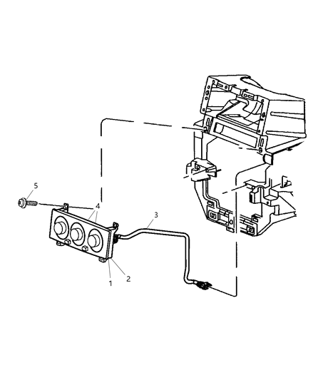 2004 Jeep Grand Cherokee Dash Control Unit Diagram for 55115904AC