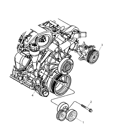 2008 Dodge Nitro Pulley & Related Parts Diagram 2 - Thumbnail