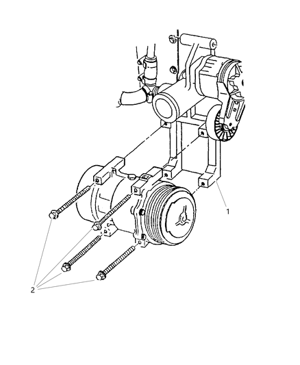 2016 Ram 2500 A/C Compressor Mounting Diagram 2 - Thumbnail