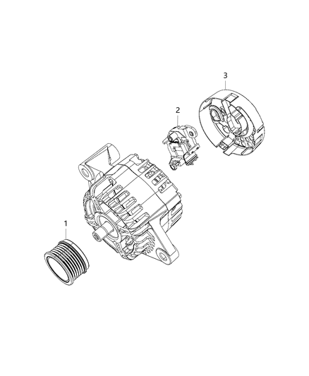 2016 Jeep Renegade Pulley Alternator Diagram for 68254603AA
