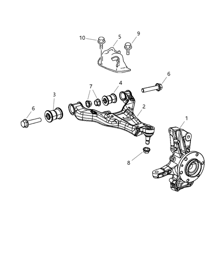 2007 Dodge Sprinter 2500 Steering Knuckle & Control Arm - Front Diagram