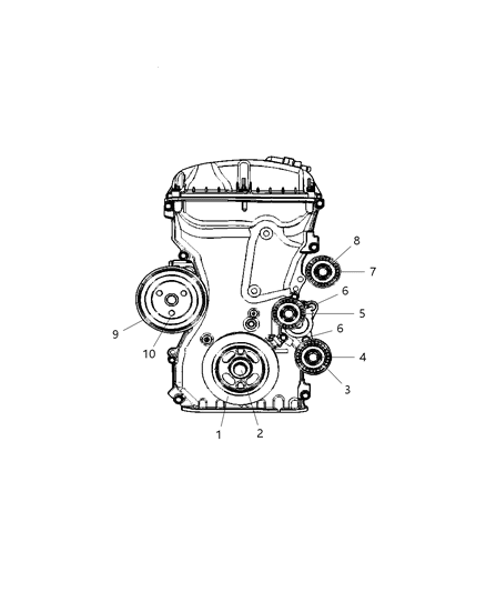 2007 Dodge Caliber Pulley & Related Parts Diagram 2 - Thumbnail