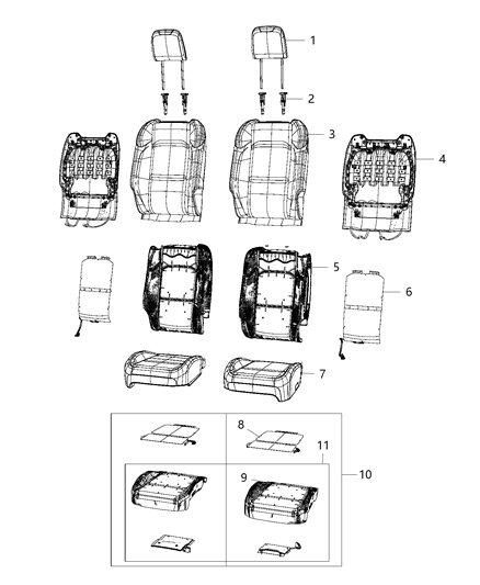 2021 Jeep Gladiator Element Diagram for 68294071AD