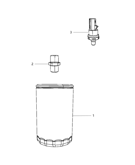 2008 Jeep Wrangler Engine Oil Filter & Housing Diagram 2 - Thumbnail