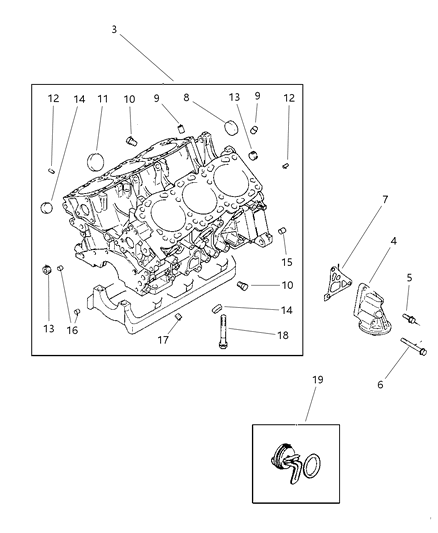 1998 Chrysler Sebring Convertible Cylinder Block Diagram 3 - Thumbnail