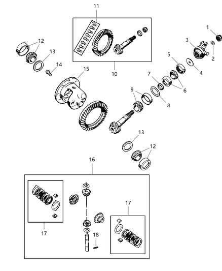1997 Jeep Grand Cherokee Pinion Yoke Diagram for 4856345