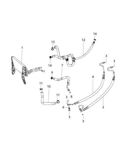 2018 Ram 3500 Pickup Power Steering Hose Diagram