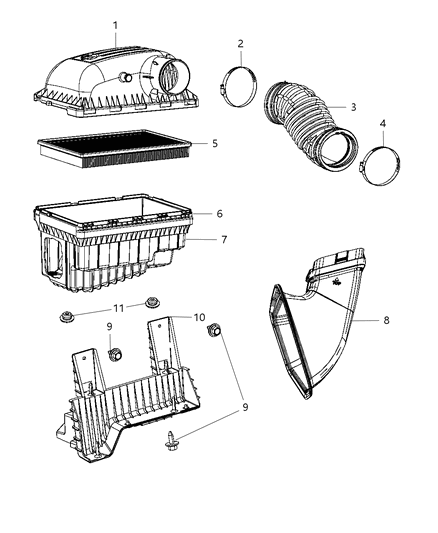 2011 Ram 2500 Air Cleaner Diagram 1 - Thumbnail