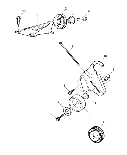 2000 Jeep Cherokee Drive Pulleys Diagram 3 - Thumbnail