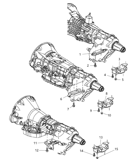 2002 Dodge Ram 1500 Transmission Mount Diagram for 52020546AB
