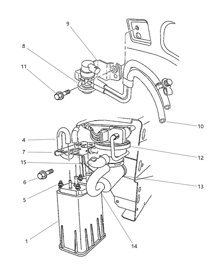 1997 Chrysler Sebring Mount Bracket Diagram for 4591036