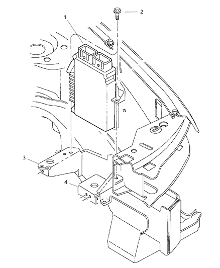 2000 Dodge Stratus Module Engine Controller Diagram for 4896051AA