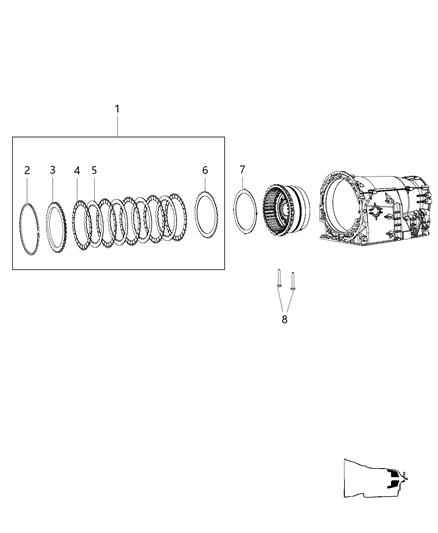 2008 Jeep Grand Cherokee B2 Clutch Assembly Diagram 1 - Thumbnail