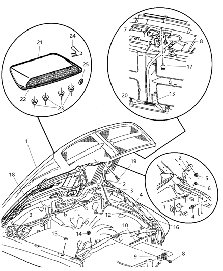 2005 Dodge Ram 1500 Lift Cylinder Diagram for 55276321AC