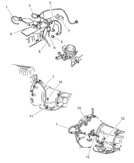 1997 Jeep Cherokee Spring Throttle Return Diagram for 52078102AB