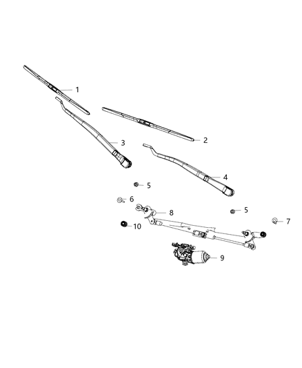 2019 Dodge Durango Front, Wiper System Diagram