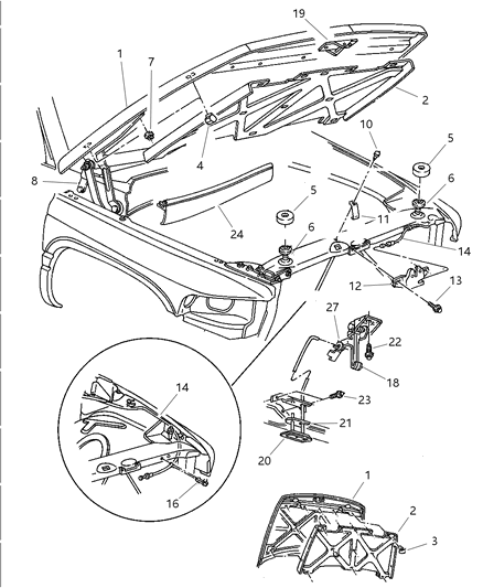 2000 Dodge Ram 2500 Adjust Screw, Front Diagram for 6036199AA