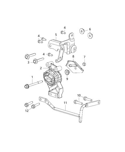 2013 Ram 1500 Engine Mounting Right Side Diagram 3 - Thumbnail
