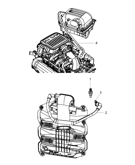 2008 Jeep Commander Crankcase Ventilation Diagram 1 - Thumbnail