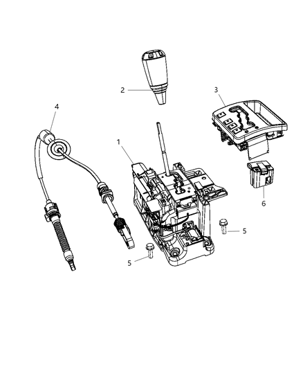 2009 Jeep Commander Gearshift Controls Diagram 1 - Thumbnail